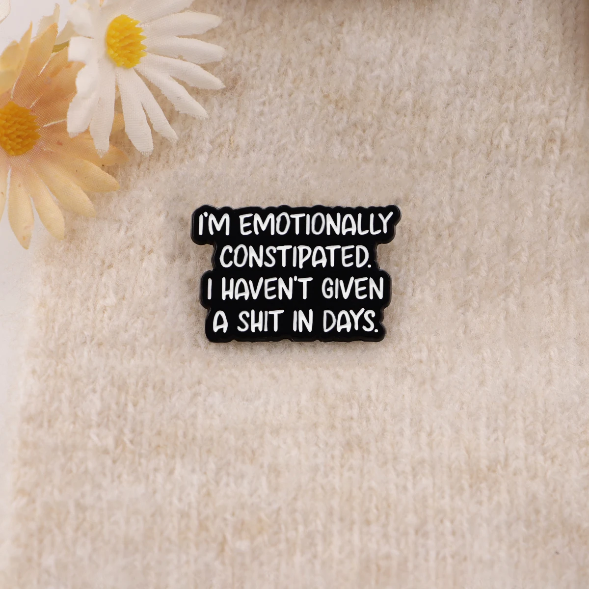 I\'M Enamel Pin Funny Quotes Brooch Pines Lapel Pins Badge on Backpack Clothing Accessories Fashion Jewelry Friends Gifts