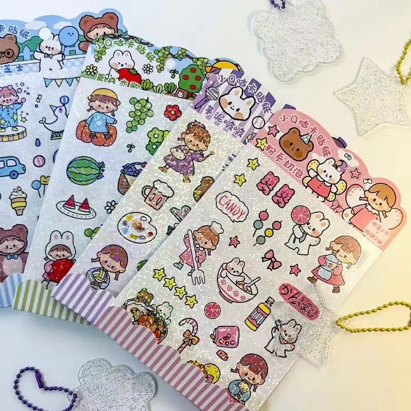 Goo Card Stickers Decoration Sticker Kids DIY Hand Account Sticker with Gu Chuck Chain Stikers  Kawaii