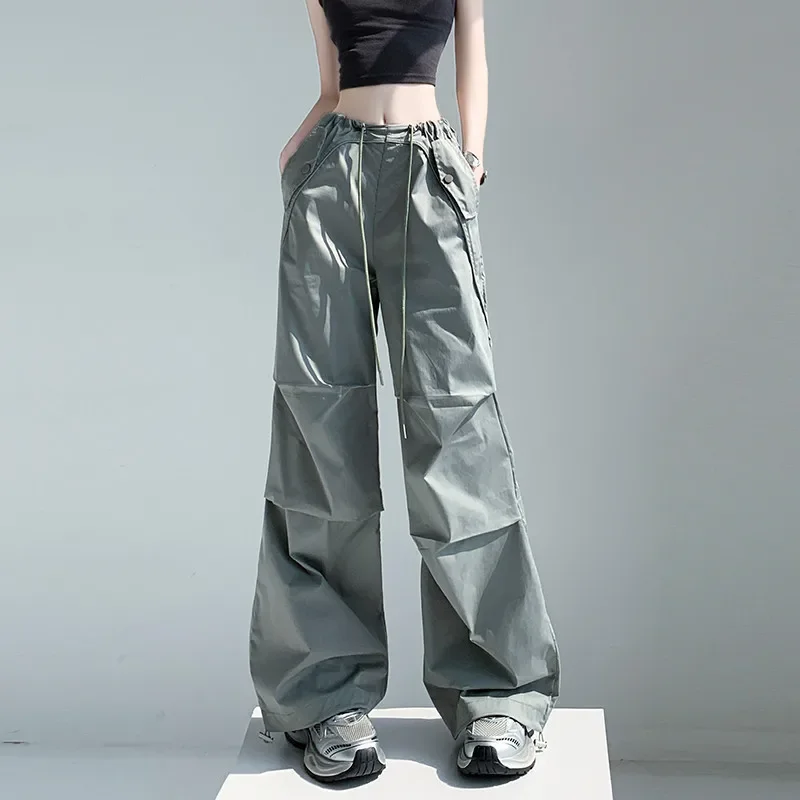 الربيع الصيف المرأة Sweatpants الكورية أزياء خمر المتناثرة نمط عارضة الصلبة فضفاض البضائع السراويل الشارع الشهير النساء ركض