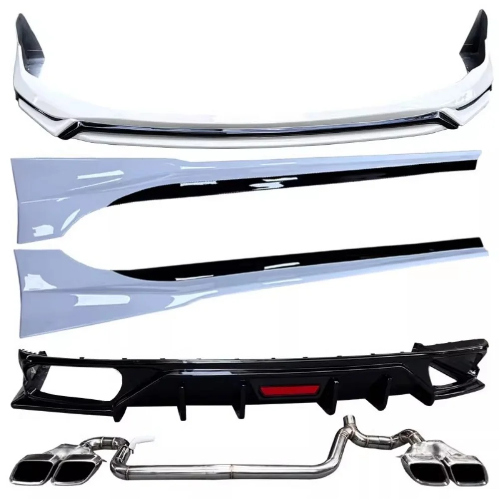 

Unpainted Car Kit For Hyundai Elantra 7th 2020 2021 2022 Modified Front Rear Lip Shovel Side Skirt Tail Throat Accessories