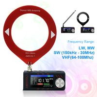 Portable SI4732 DSP Radio Receiver 0.5-108mhz ESP-32-S3 LSB USB AM FM Pocket Radio with Antenna 1.9inch IPS HF SW MW VHF Radio