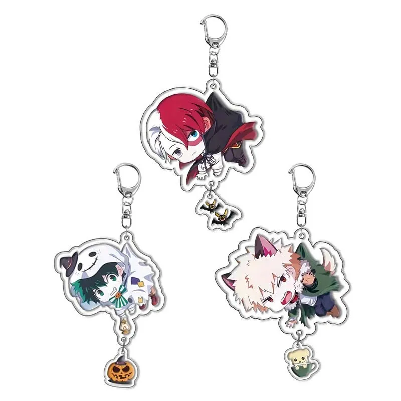 Llavero acrílico periférico de animé My Hero Academia, colgante para mochila, accesorios de joyería, decoración bonita, regalos para estudiantes