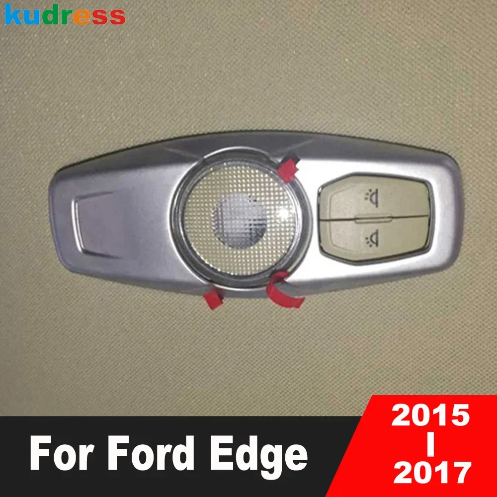 For Ford Edge 2015 2016 2017 Matte Car Rear Roof Reading Light Lamp Panel Cover Trim Decoration Interior Molding Accessories