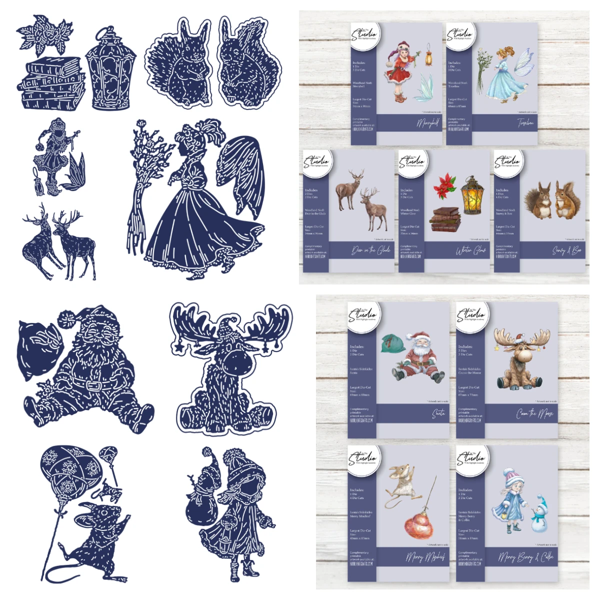 

2025 New Tattered Lace Dies Santa Sidekicks Die Collection Dies Winter Glow Die Set DIY Scrapbooking Greeting Card Paper Carft