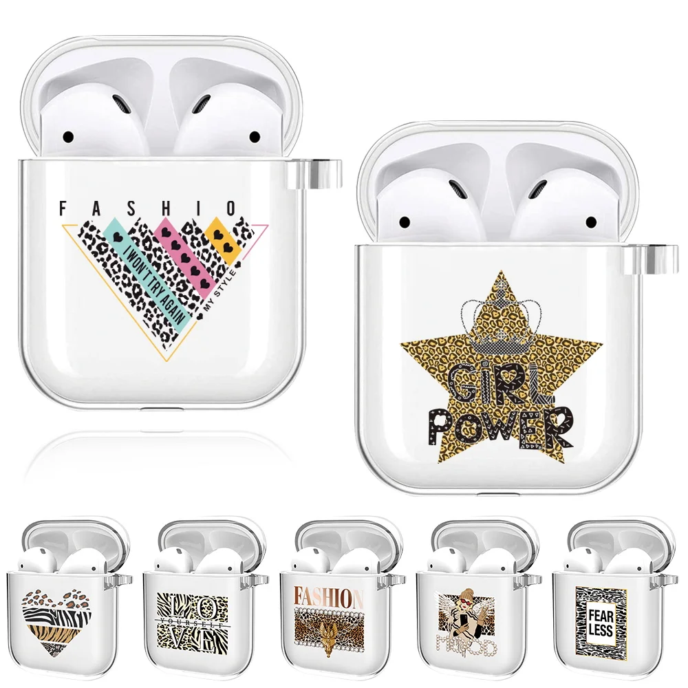 Earphone Case for Apple AirPods 1st / 2nd Generation Leopard Series Print Anti-drop Wireless Bluetooth Headphone Silicone Cover