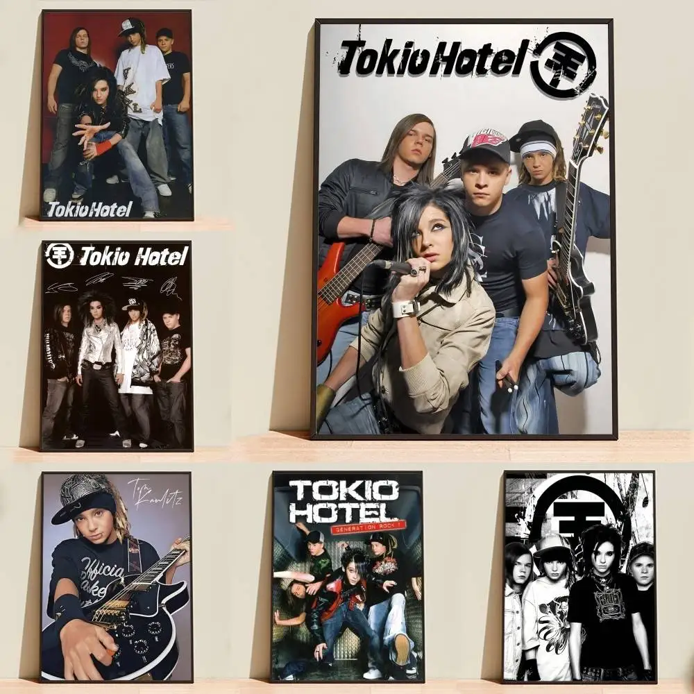 POP-ROCK T-Tokio Hotel  Poster High Quality Dorm Living Room Aesthetic Wall Decoration Painting Stickers Gift