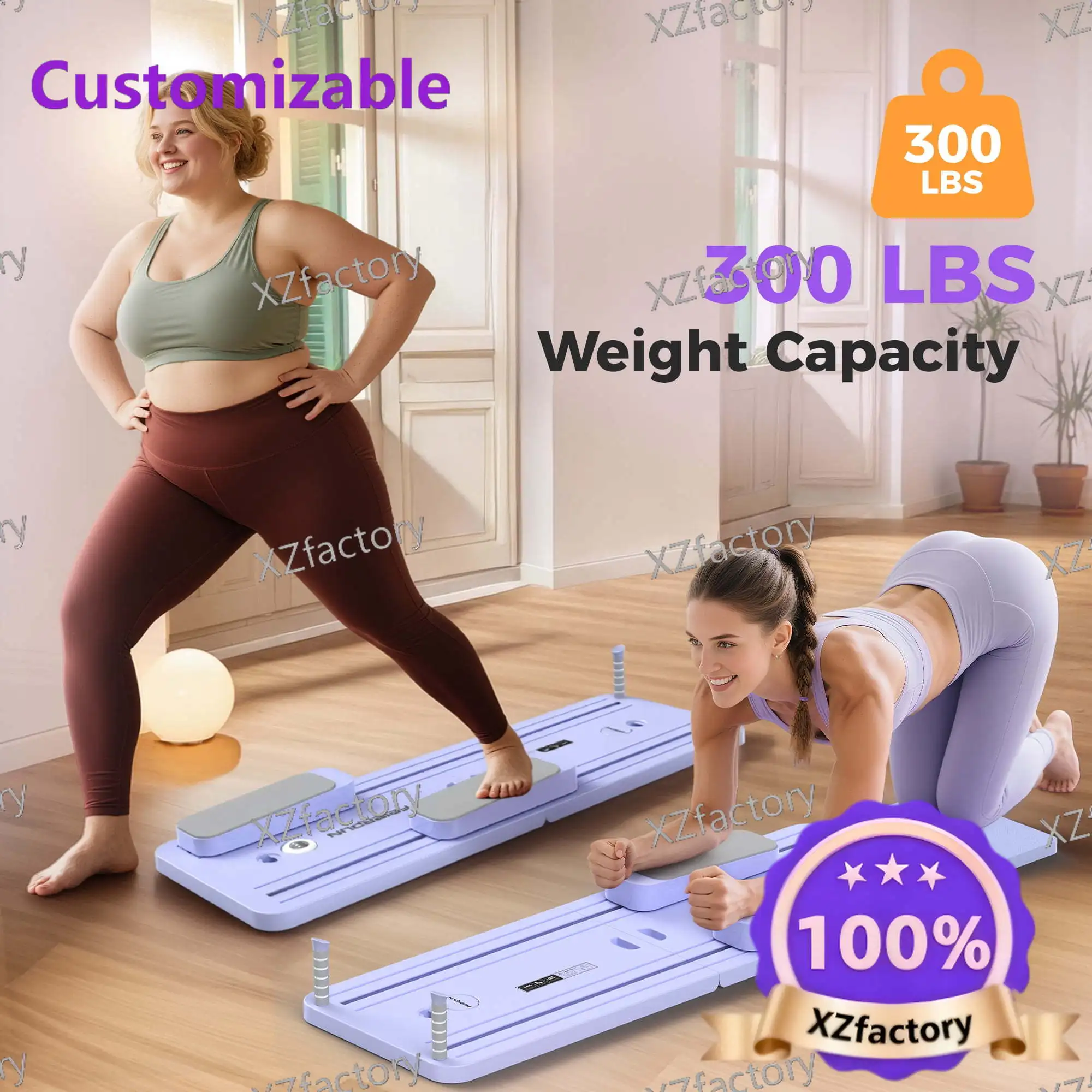 Factory Direct 2026 Top Rated Pilates Reformer Set with 300 LBS Weight Capacity, Portable Home