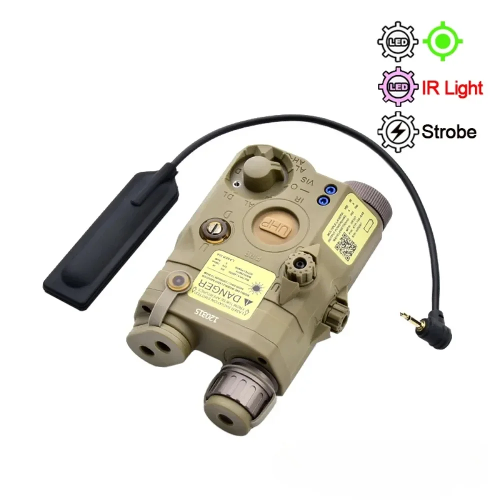 PEQ 15 التكتيكية الأحمر الأخضر نقطة مصباح ليد جيب سلاح كشاف ضوء مع مفتاح التحكم المزدوج ل 20 مللي متر Picatinny السكك الحديدية AR15 M4