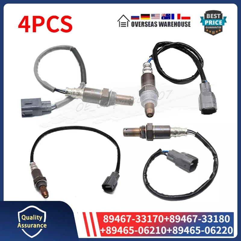 4PCS Oxygen O2 Sensor 89467-33170 89467-33180 89465-06210 89465-06220 For Toyota Camry Upstream & Downstream 234-9008 234-9022