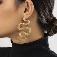 Punk Exaggerated Snake Shaped Earrings for Women Fashion Gothic Personalized Trend Gril Rock Jewelry