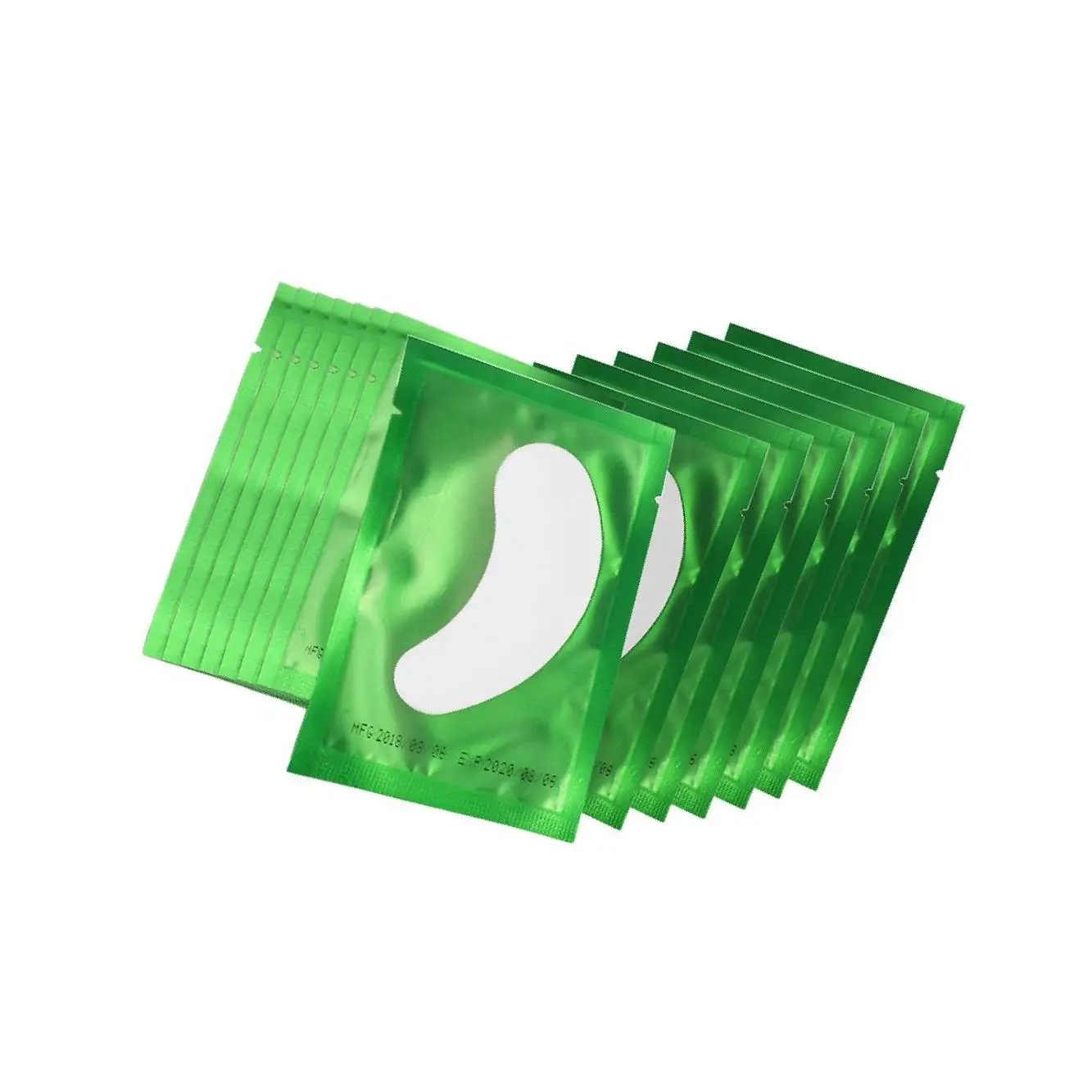 50 個の不織布まつげエクステンションアンダーアイパッド糸くずの出ないパッチグリーン