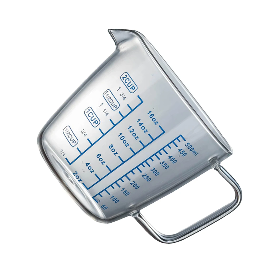 

250ml Temperature Resistant Measuring Glass High Borosilicate Thickened Design Clear Scale Marking Easy Pour Vspout Portable