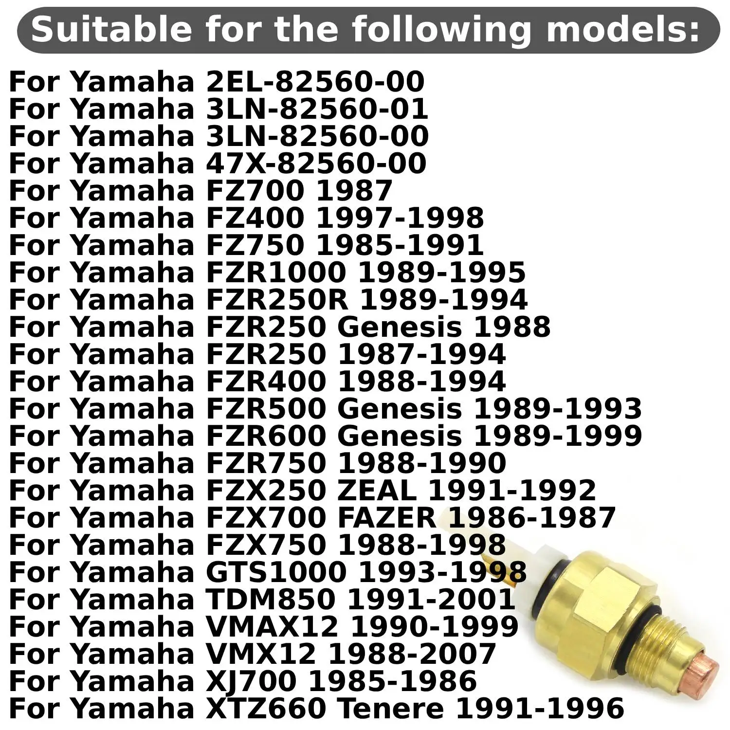 Motorcycle Radiator Fan Thermo Switch For Yamaha FZS600 FAZER 1998 1999-2003 FZS600S 2000-2003 SZR660 1997 TRX850   3LN-82560-00