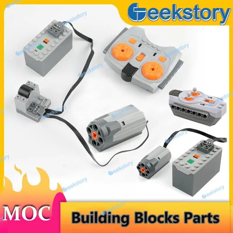 

MOC M Motor Technology Building Blocks Parts Assembled Power Functions With Battery Box Modified Bricks DIY Toys Accessories
