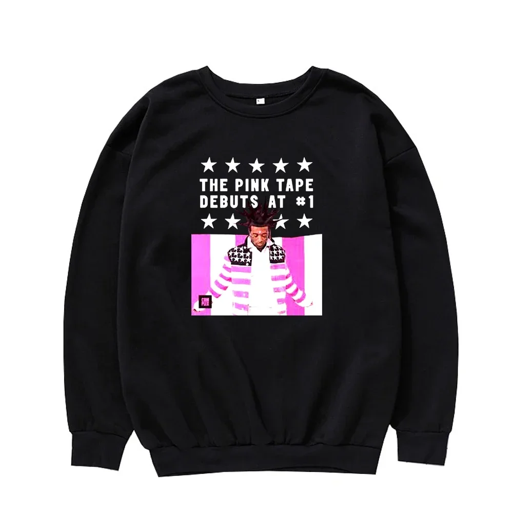 Rapper Lil Uzi Vert Pink Tour Concert Fashion Crew Neck Sweatshirts Hip Hop Streetwear Harajuku Gifts For Fans