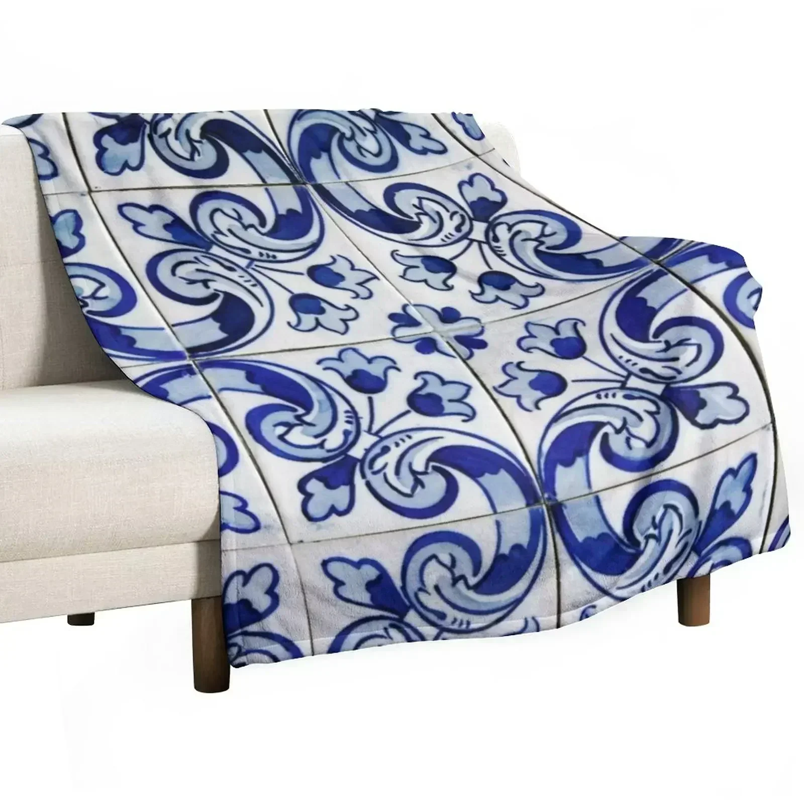 Azulejo Throw Blanket Luxurious Soft Blanket Holiday Gift for Family