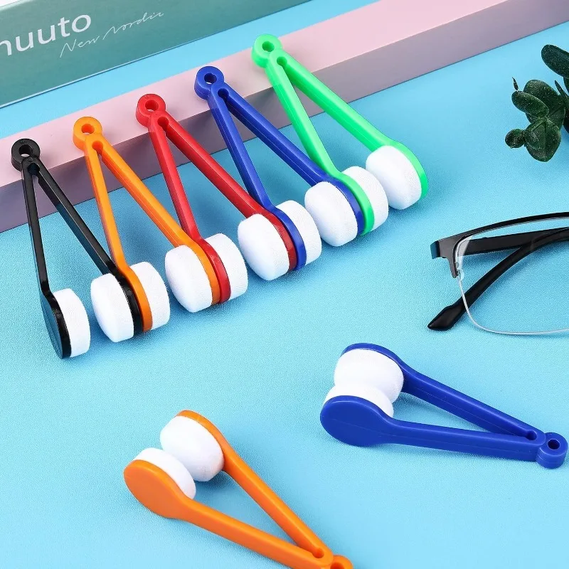 New Creative Two-side Glasses Brush Soft microfibra occhiali Cleaner occhiali Cleaner Rub spazzola per la pulizia degli occhiali strumento per la pulizia