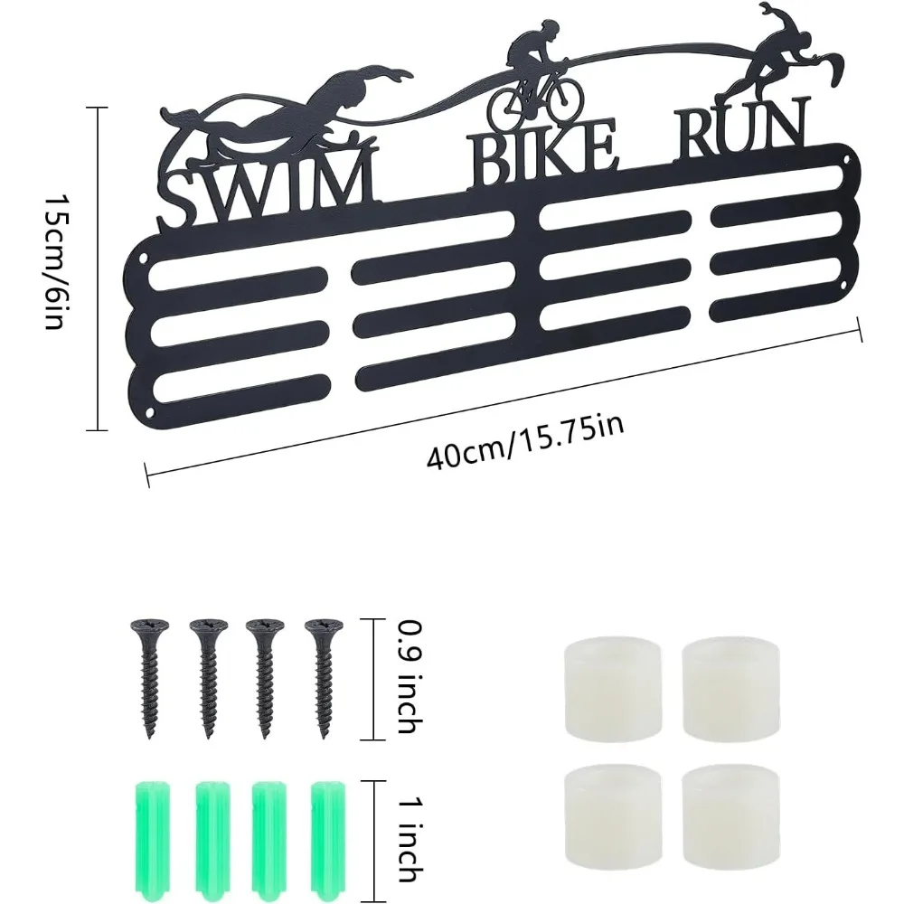 Triathlon Medal Hanger Display Running Swim Bike Competition Medal Holder Iron Sports Medals Display Iron Hook Wall