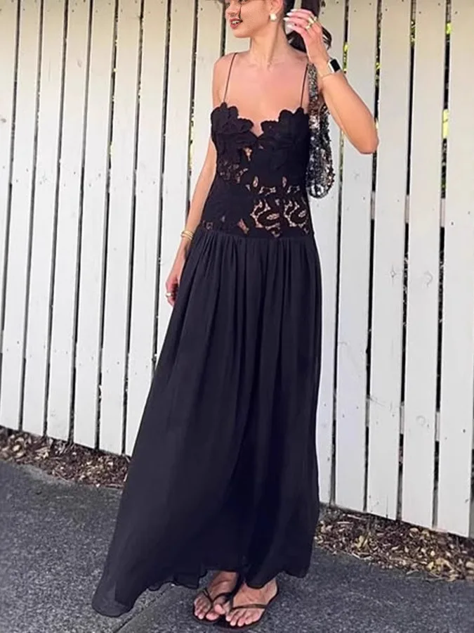 Faionable reine Farbe, gespleißte Spitze, bestickt, Dr. Damen lang, Dr. Sexy, mittlere Taille, No Sve, KTV, Hochzeit, Datum, Cany Par