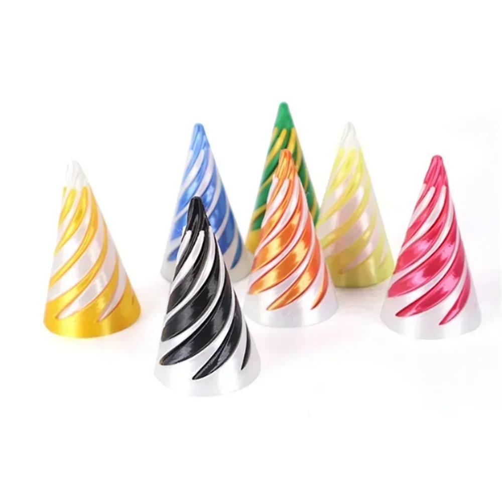 Pyramid Helix Screw Fidget Toy 3D Printed Spiral Cone Decompression Decorative Ornaments Impossible Passthrough Sculpture