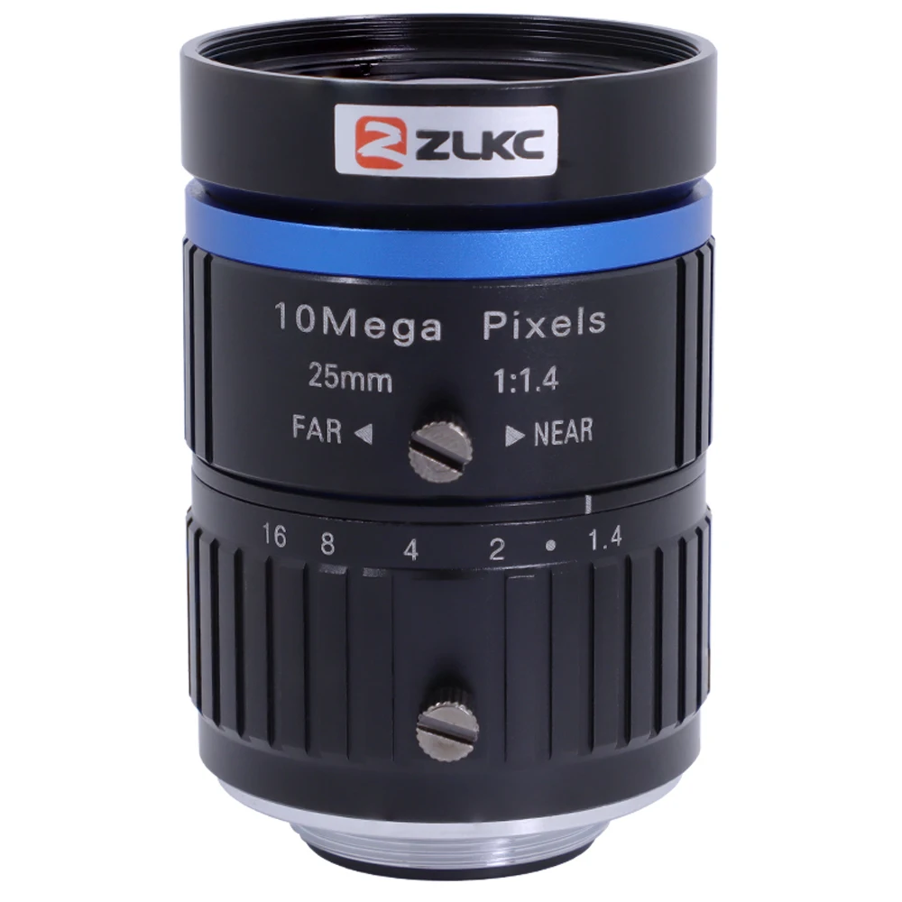 Obiektyw ZLKC 10MP FA F1.4 z dużą przysłoną, 1-calowy obiektyw z mocowaniem typu C, obiektyw do wizji maszynowej o stałej ogni — zdjęcie 2