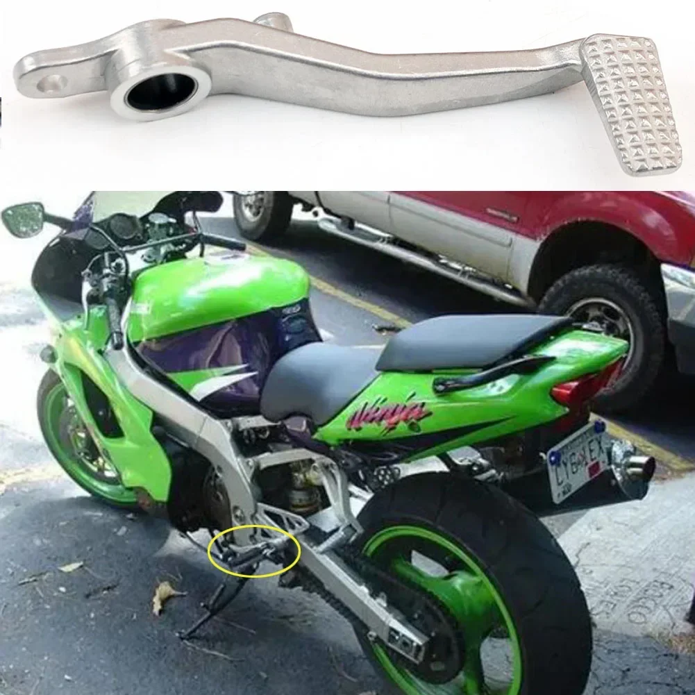 

ALLGT Al Silver Rear Brake Foot Pedal Lever fits For Kawasaki ZX9R 1998 1999 2000 2001 2002 2003