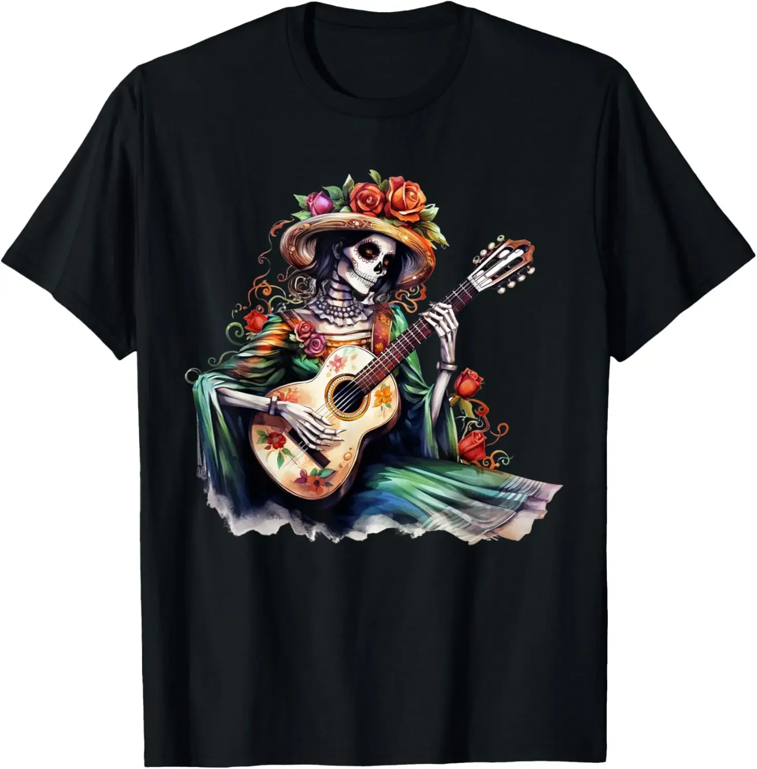 

De Los Muertos La Catrina Day of the Dead Sugar Skull Women T-Shirt