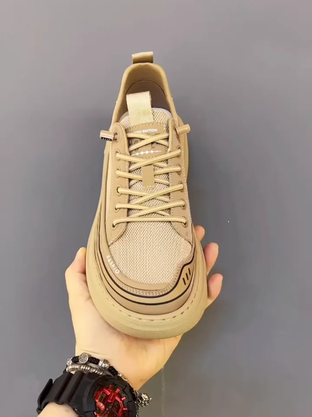 

High Quality Men's Casual Comfortable Shoes Fashionable Mesh Upper Versatile Business Style Youthful Flat Heel Wear Resistant