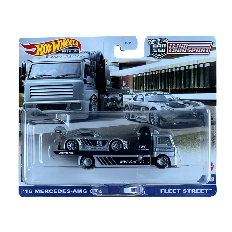 Hot Wheels 1/64 Team Transport Cars 16 MERCEDES-AMG GT3 & FLEET STREET Collection Metal Diecast Model Vehicles FLF56