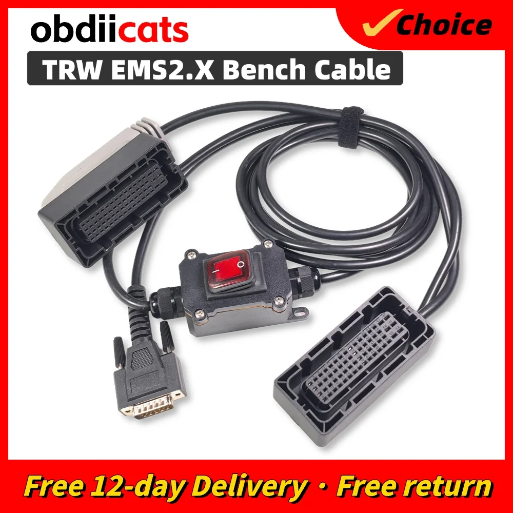 For Volvo OEM TRW EMS2.X Bench Cable Supports EMS 2.2, EMS2.3 and EMS 2.4 for KT200, FOXFLASH and ECU Connect Cable