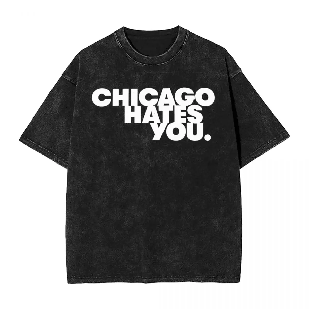 Washed T Shirts Rapper Chief Keef Chicago Hates You Hip Hop Fashion T-Shirt Oversize Streetwear Cotton Tops Tee Shirt Men Women