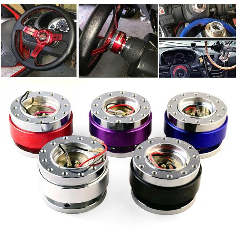 Universal Steering Wheel Snap Off Quick Release Hub Adapter Boss kit 3 colors available