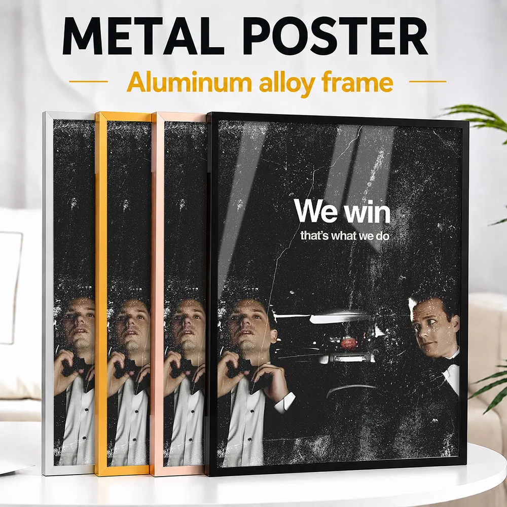 Suits TV Show Metal Poster With Aluminum Alloy Frame Personalized Photo High Contrast Noir Style Wall Art For Office Viewer Gift