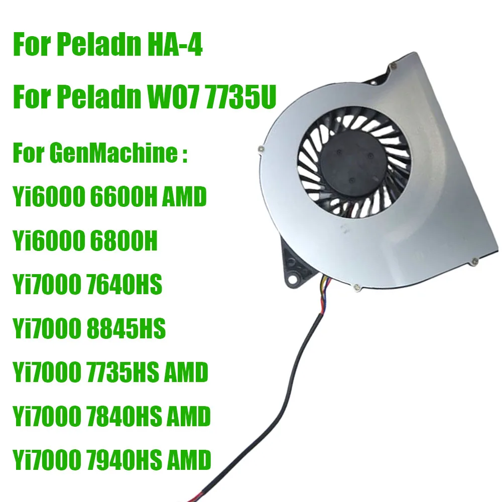 

For Peladn WO7 7735U / HA-4 For GenMachine Yi6000 6600H AMD 6800H / Yi7000 7735HS 7840HS 7940HS AMD 8845HS 7640HS DC5V Fan