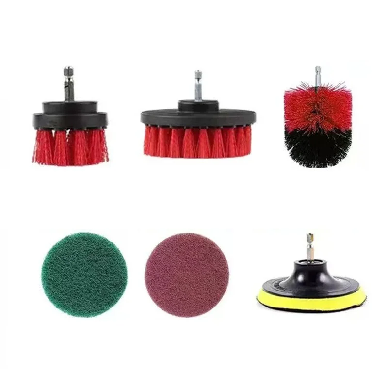 Cross-Border Electric Cleaning Tool Brush PP Plastic Electric for Drill Brush Head Suitable Tile Scouring Pad Floor Cleaning