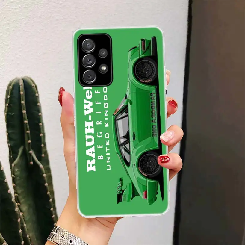 Sports Car Drift RWB 911 964 933 For Samsung Galaxy A15 A14 A13 A12 A55 A54 A53 A52 Phone Case A32 A35 A34 A33 A25 A24 A23 A22 A