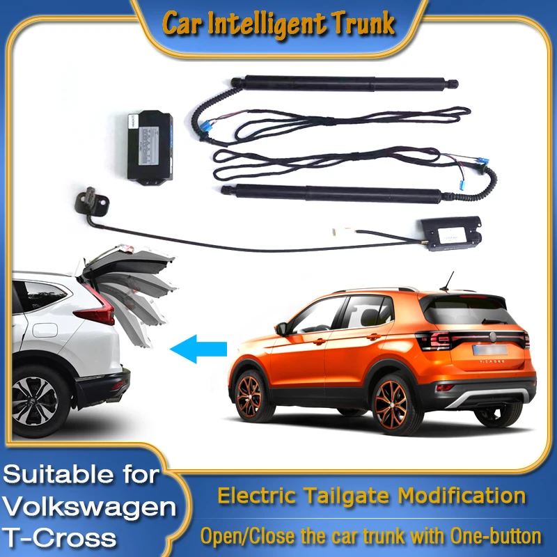 For Volkswagen VW T-Cross 2018~2024 Car Power Trunk Opening Smart Electric Suction Tailgate Intelligent Tail Gate Lift Strut