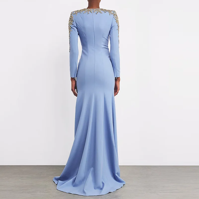 Quality Evening Dress 2026 Series Heavy Industry Beads Diamond-Embedded Small Trailing Long Dress