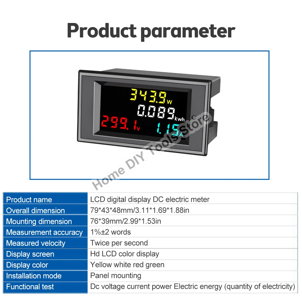 DC Battery Monitor DC Amp Meter DC 7-20V/14-600V Digital Multimeter Voltage Current Power Energy Tester Gauge