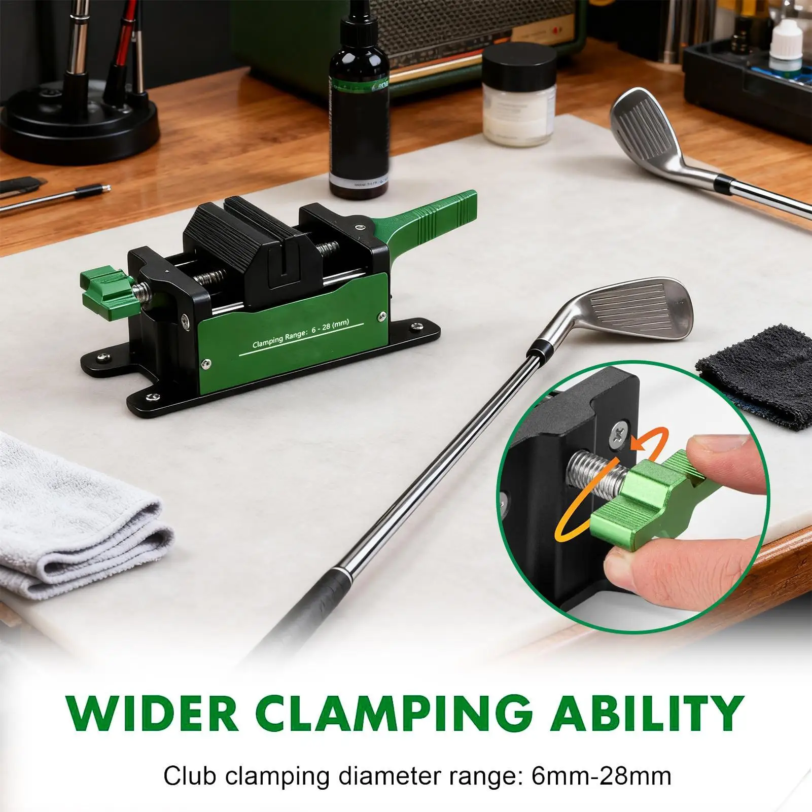 Golf Club Vice Clamp Club Repair Holder Clamp Putters Repair Station For Men Women Woodworking Golfers Home Indoor Office