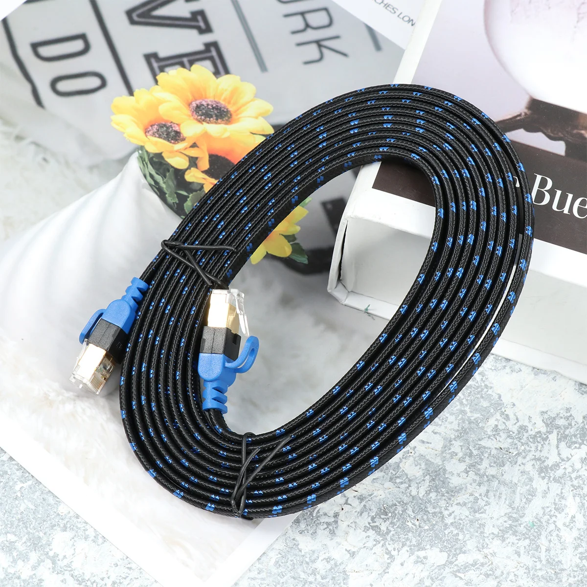 

3 Meters Flat Network Cable Cat7 Ethernet Cord High Bandwidth for Router Nas Computer Printer Lan Cable 10g High Speed