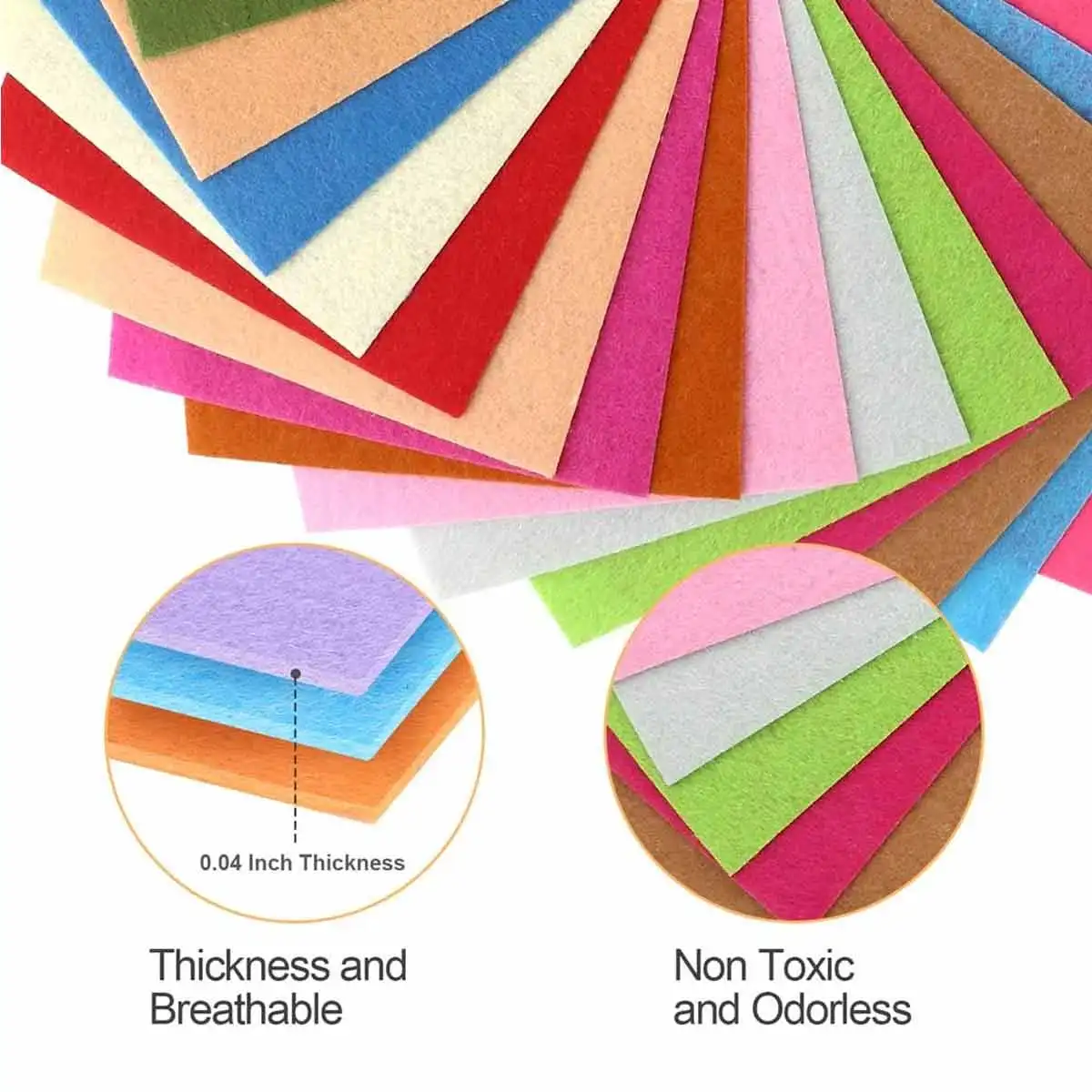 40 Color 10cm x 10cm Handmade Diy Felt Cloth Multi-Color Handmade Non-Woven Fabric Handmade Felt Cloth Can Be Used For Handicraf