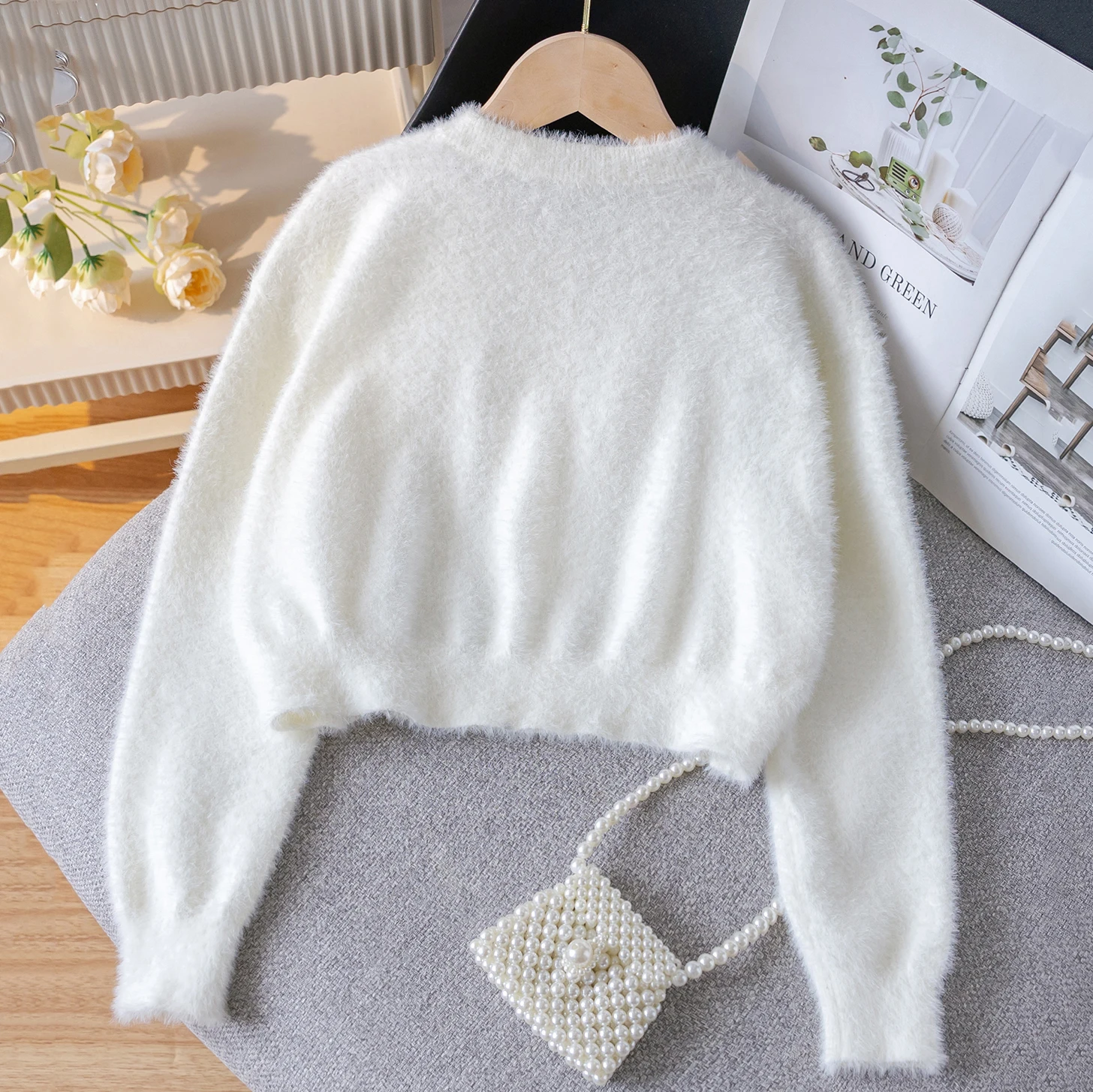 Elegant Solid Color Sweater and Cardigan for Girls, Girls, and Adults, Suitable for Casual Vacation in Spring, Autumn, and Winte