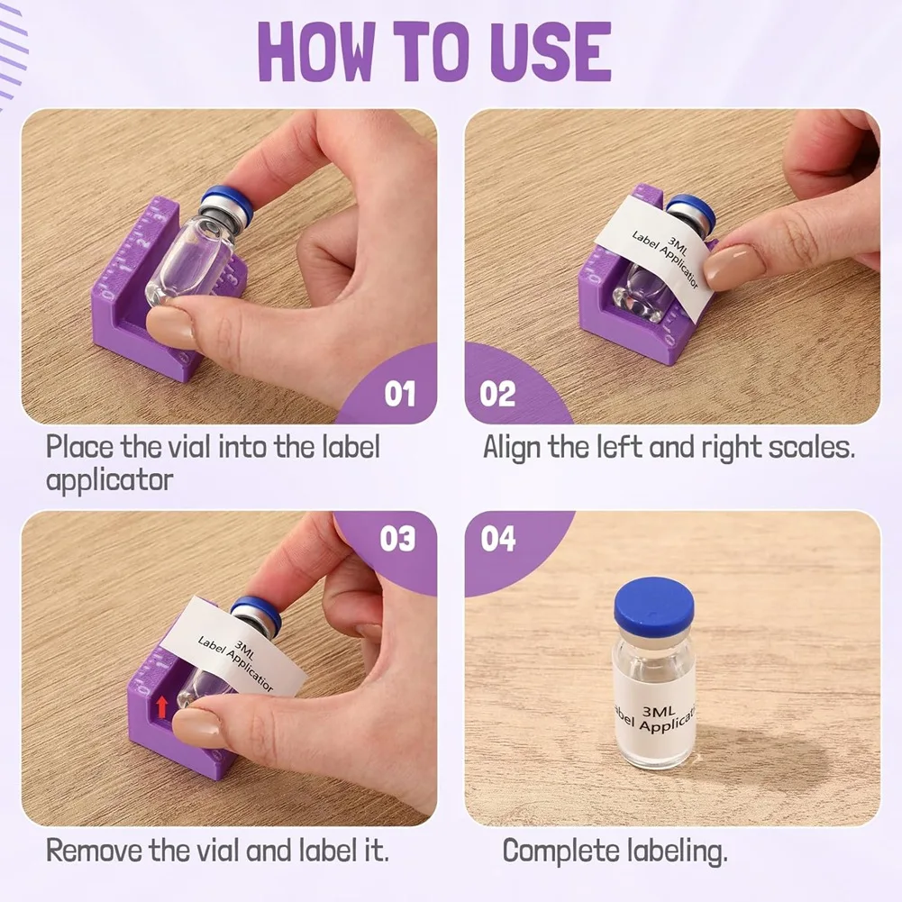 KSOL Vial Label Applicator 3ml Bottle Labeling Application Tool for Small Jars Essential Oils Containers Bottles