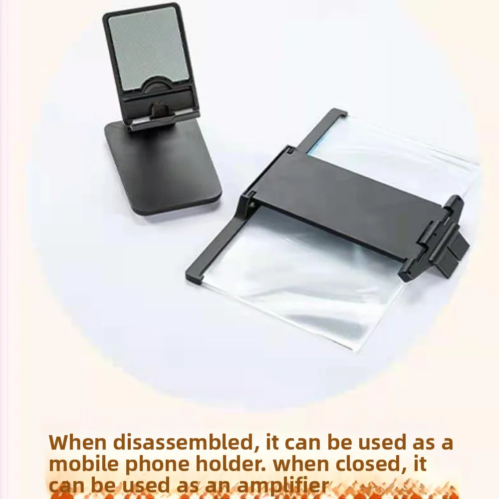 عدسة مكبرة لشاشة الهاتف مقاس 12 بوصة مع فلتر الضوء الأزرق لحماية العين عالية الدقة لحامل كسول لسطح المكتب بجانب السرير