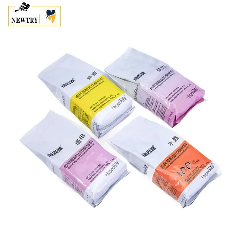 Matériau d'impression d'alginate dentaire, fausses dents, plâtre chromatique, moule de prothèse dentaire, modèle de gypse, mastic en poudre, consommable, multi-types