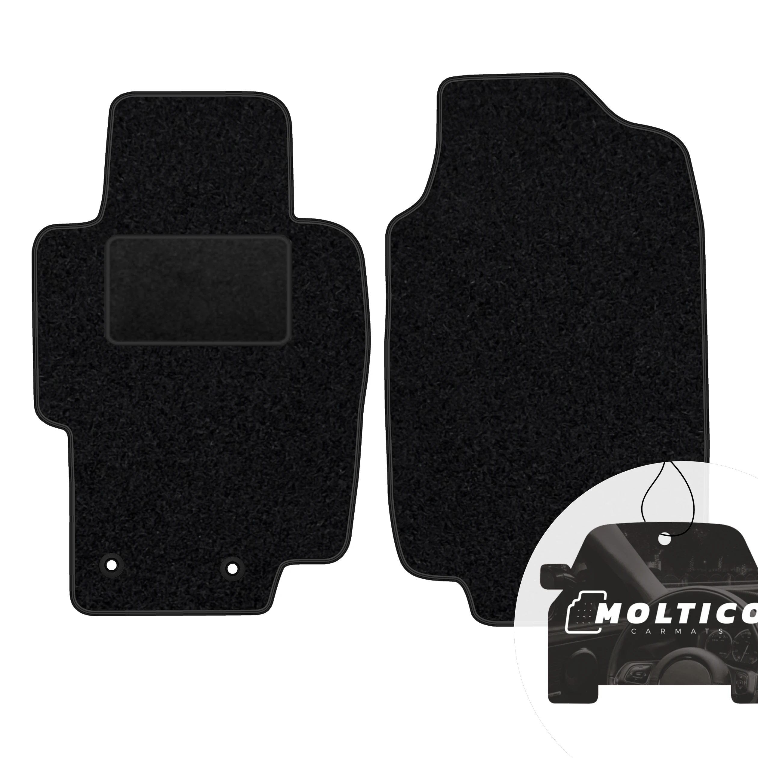 Tapis en velours noir HM pour l'avant : Honda Accord Coupé VI 1998-2002