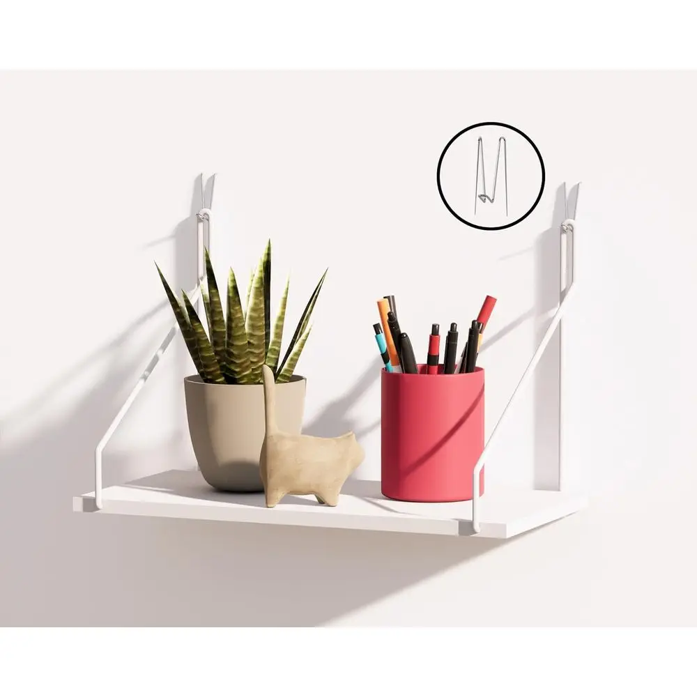 

Полка для кабиков с крючками – 11,8-дюймовые офисные аксессуары для кабиков для работы, плавающая настенная полка для декора кабиков, подвесной органайзер f