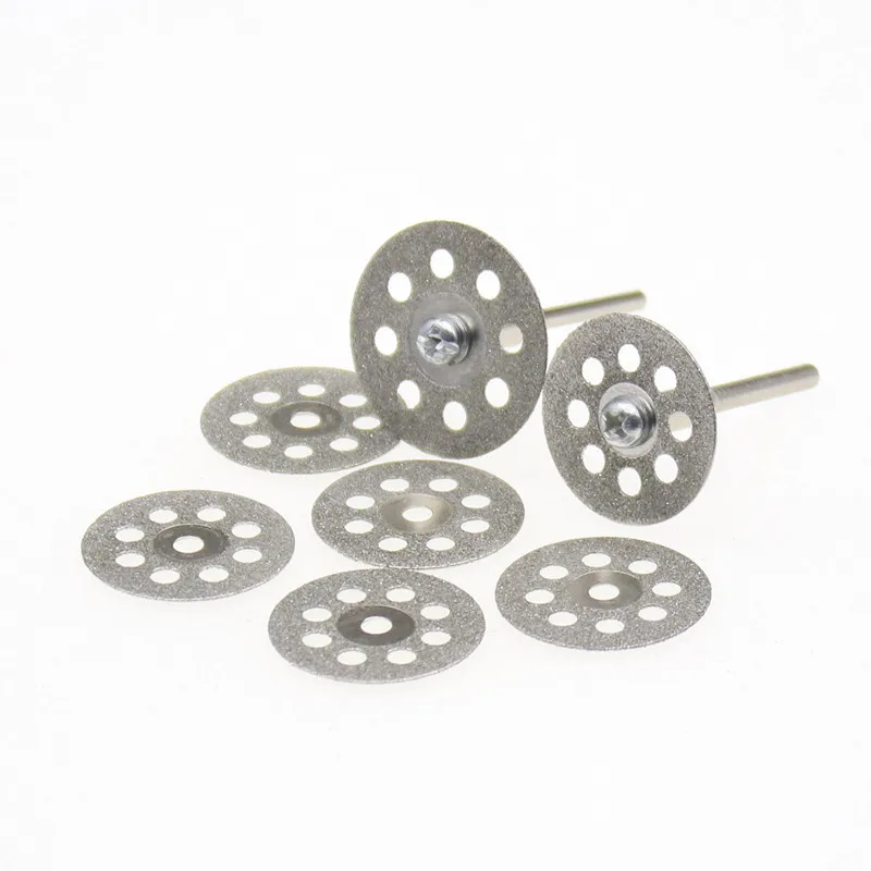 10Pcs เพชรตัดล้อ20Mm 22Mm 25Mm 30Mm 2 Mandrels สำหรับเครื่องมือโรตารี่ Dremel mini ตัดเพชร DIY เครื่องมือ