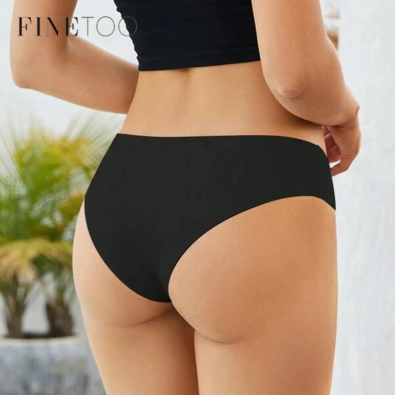 FINETOO Seamless Panties for Women Sexy 9 Solid Colours Underwear Briefs Low Waist Comfortable Invisible Lingerie Intimates S-XL